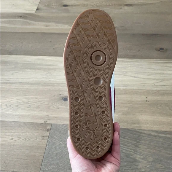 Puma Club II Trainers Sneakers Women’s Size 10 Berry/White/Gold NEW! - Picture 14 of 15